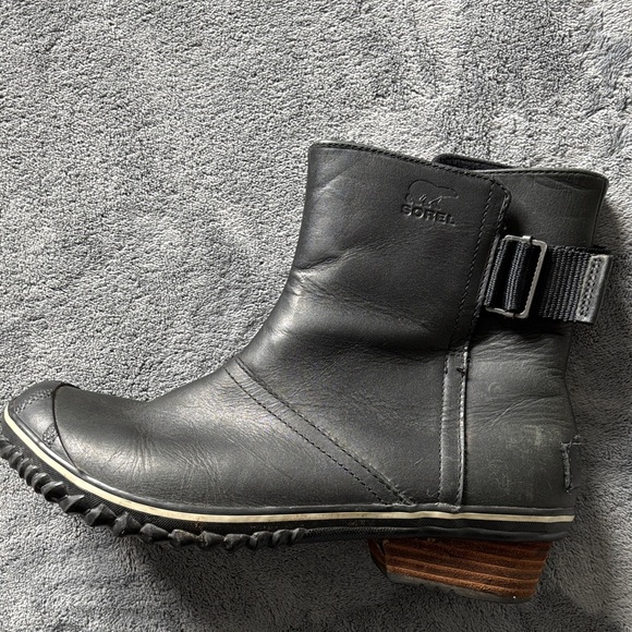 Sorel Black Leather slimboot boots 8.5 - Picture 5 of 11